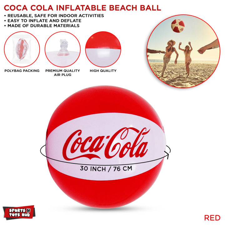 Inflatable Coca Cola Beach Ball 30 inches For Kids Play in Swimming Pool Ball Kids Swimming