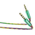 Ansty AU-013 Aux Cable - 1M Length, Metal Shell, 3.5mm-3.5mm Connector. 