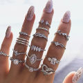 New Arrivals Jewelry Punk Multi-layer Bundling Bling Adjustable Open Unique Interlocking Finger Ring For Women. 