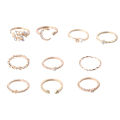 6Pcs/10Pcs set Boho Bracelet Set Women Tassels Leaves Circular Chains Bangle Jewelry. 