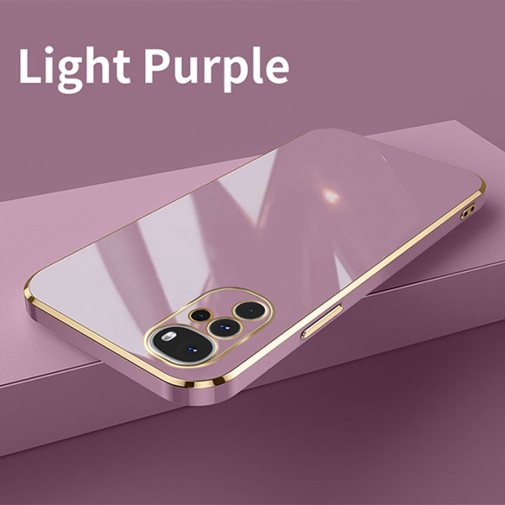 COROGI for Motorola Moto G22 Back Cover Luxury 6D Plating Square Frame Shiny Case Camera Lens Protection Soft Silicone Mobile Phone Cases