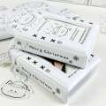 Christmas Cat Cover Hollow 3-inch One Palace Grid Star chasing Small Card Storage Book ID Bag. 