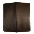 Long Brown Plain Leather Wallets. 