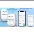 Pocket Inkless Mini Printer - 12 x Thermal Paper Roll - Thermal Portable Bluetooth Wireless Mini Printer For Kids - For Photo, Picture, Office Receipt, Label Note, QR Code - Compatible With IOS & Android - Pink & Blue. 