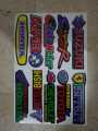 bicycle stickers sheet. 
