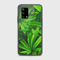 Oppo F19 Cover - SkinLee HQ Infinity Glass Case (Soft) - Green Leaves - SKINLEE-354-1-1027-647. 