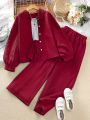 The Nargis Bano Stitched Stylish Western Wear Jumpsuit 2Pc Dress for Women – Elegant Casual & Party Wear Outfit 2025 | Trendy 2 Piece Dress Online in Pakistan. 
