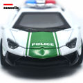 Diecast Metal Car 1/38 White Super Cop Car Edition Front Doors Open Gallardo Mercilago- Size Approx. 4 inch - Collectible Pull Back Vehicle for Hobby Collection and Simulation Play by SZASELLS. 