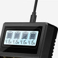 18650 Battery Charger, LCD Display Speed Batteries Charger with 4 Bay Discharge Function for Rechargeable 3.7V Li-Ion Batteries. 