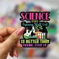 Pack of 03 Science is Real Teacher Scientific Science Believe Funny Science Sticker, Waterproof Die Cut Vinyl Sticker, Stickers for Water Bottles,Skateboards and Notebooks, Laptop Stickers. 