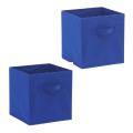 Pack of 2 Foldable Storage Cubes Organizer Basket Bin Storage Boxes Storage Container with Handles for Toy Storage Box. 