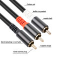 RCA Y Adapter Cable Subwoofer Y Cable 1X RCA to 2X RAC Audio Cable 1 Rca to 2 Rca  Amplifier Audio Cable,3 Meter. 
