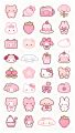 Kawaii stickers Pack Of 32 Sanrio inspired pink aesthetic Sticker cute chibi decals Laptop & Mobile Back Cover Sticker stationery Hello Kitty style My Melody inspired Cinnamoroll cute bunny pink kitty teddy bear chibi 2Inchx2Inch Each Sticker Size. 