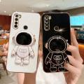 Maitus for Xiaomi Redmi Note 8 Back Cover with Astronaut Hidden Stand Luxury 6D Plating Square Bumper Shiny Cases Soft Silicone Full Protection Mobile Phone Case for Boy Girls. 