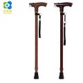 Old man stick with torch light intelligent wood color walking stick. 