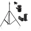 7 Feet Tripod Stand with 360 Rotatable Ball Head Fancy Mobile Holder  Ringlight  Mobile Dslr Camera Ring Light Studio Light Tiktok Youtube Live Facebook Live Photography Videography. 