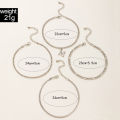 Foot accessories Simple cold punk letter M silver alloy anklet set of 4 for girls for women low price. 