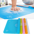 Non-Stick Silicone Baking Mat With Measurements Heat Resistant Cookie Sheet Non Slip Thickening Flour Rolling Scale Roti Mat For Kneading Dough Pad, Pastry Rolling, Pizza Making Oven Bakeware Liner For Kitchen. 