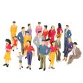 【Simple 3C】Multicolor & Pcs Scale 1:25 Building Layout Painted Model Train Street Passenger Figures. 