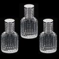 3pcs Crystal Glass Pineapple Design Empty Refillable Perfume Fragrance Spray Bottle Travel Size. 