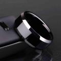 AlRashid Shopping Store Black Titanium Men Ring For Boys - Never Fade Never Scratch. 