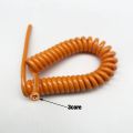 Spring Wire 3 core 1 Square 5Meter Spiral Cable Outdoor Extension Power Cord Pure Copper Orange Sheathed 15Fit Wire PU Spring Wire. 