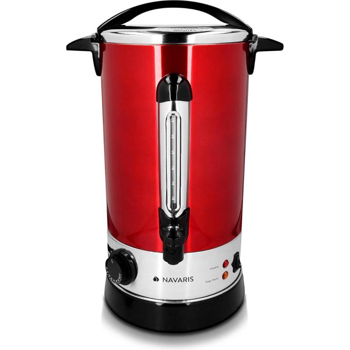 Navaris Hot Water Dispenser Stainless Steel 6.8 L with Thermostat Level Indicator Tap Mulled Winne Hot Drinks Machine