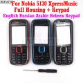 2024 For Nokia 5130 XpressMusic 5130XM New Full Complete Mobile Phone Housing Cover Case + English Russian Keypad + Tool Revien Meiuazo. 