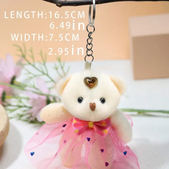 1pc%20Plush%20Teddy%20Bear%20Keychain%20With%20Skirt%20&%20Sequins%20For%20Baby%20%20stylish%20key%20chain%20-%20keychain%20for%20girls%20-%20Teddy%20Bear%20in%20a%20Frock%20-%20Image%202