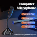 USB Stand Mic Microphone for Laptop / PC Computer - (Adjustable / Bendable). 