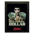 Scarface Al pacino Movies Poster Frame, Framed Movies Poster - Raqeeq OFD37. 