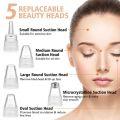 MULTIFUNCTIONAL 5 IN 1 ELECTRIC RECHARGEABLE DERMA SUCTION BLACKHEAD REMOVER DEVICE FACE PORES CLEANSING VACUUM MACHINE DERMA ACNE OIL REMOVING SUCTION DEVICE. 