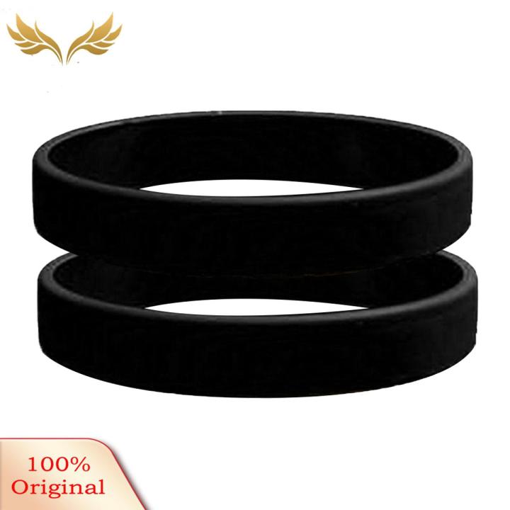 2Pcs Fashion Silicone Wristbands Wrist Bands Solid Color Sports Design Bracelets