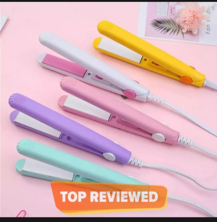 Mini Hair Straightener And Straightner -Girls Favourite -Electric Curling Iron 2 in 1- Curling Iron,Mini Hair Straightener ,Flat Iron Beard Straightener,Portable Hair Straightener-Mini Straightner For Girls. Portable Straightner. Colour full Straightner.