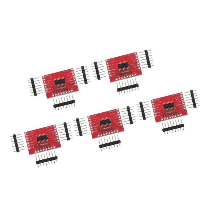 74HC595 Register Module Board Breakout, Pack of 5
