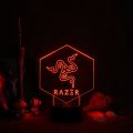 ANMIT Color-changing Razer LOGO Night light Gameing Room For Home Bedroom Decor Lamp Led 3D Lamp Kawaii Kids Bedroom. 