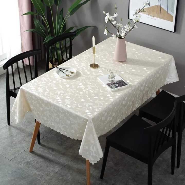 “PVC Dining Table Cover for 4, 6, 8 & 10 Seater | Waterproof Table Sheet | Rectangle Sizes (60x72, 60x90, 60x104, 60x120) | Durable & Easy-to-Clean Dining Table Protector”