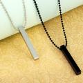 Black and Silver vertical bar Necklace Locket Chain for boys girls neck chain for men with locket Men`s Jewllery Pendant for men Stylish design. 