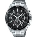 Original Casio Edifice - EFR-552D-1AVUDF - Stainless Steel Wrist Watch for Men - Black. 
