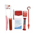 【Aesth Diary Store】8pcs Orthodontic Dental Care Kit Set Braces Toothbrush/Foldable, Mirror, Interdental and More with Carrying. 