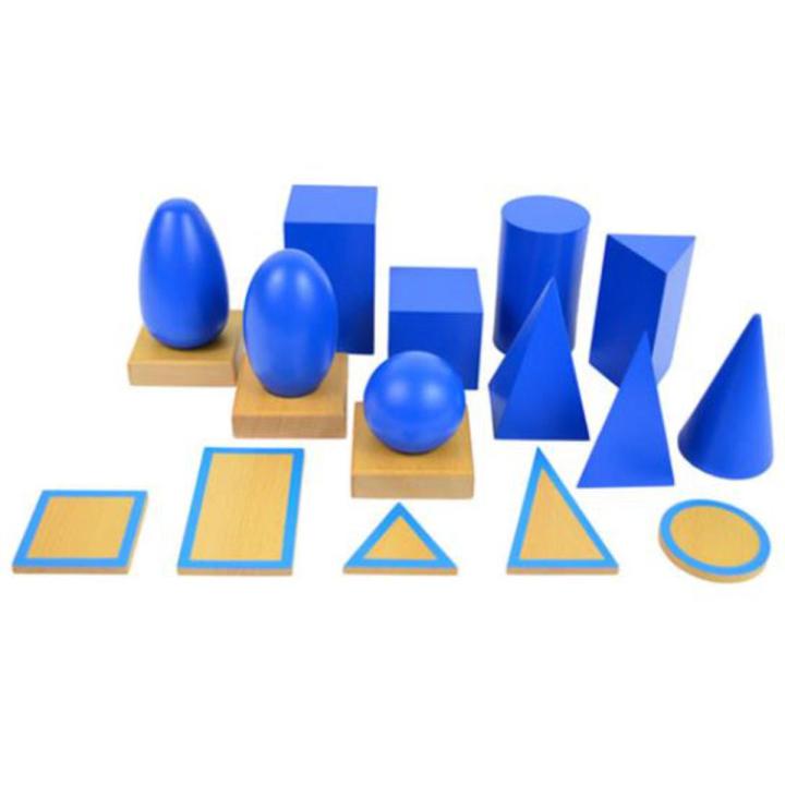 Montessori 10 Geometric Solids with 10 Bases
