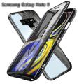 【 Miga Plaza 】 For Samsung Galaxy Note 9 Magnetic Case 360 Front+Back double-sided 9H Tempered Glass Case For Samsung Galaxy Note 9 Metal Bumper Case. 