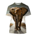 Funny elephant T-shirts animal 3D print streetwear men women casual fashion oversized T shirt kids Boys Girls tees tops clothing. 