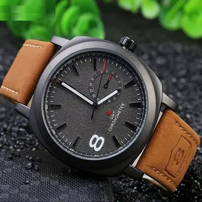 Stylish Watch for Men - Luxury 8 Design Watch - Wrist Watch for men - Leather Strap - Casual Watch