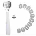 Stainless Steel Foot Scraper Blades Skin Callus Remover Trimmer feet Shaver for Hard and Rough Skin Pedicure Care Tools Set 10 blades free. 