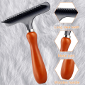 Carpet Rake Carpet Groomer Rake Pet Hair Remover,Iron Comb with Wooden Handle for Carpets Rugs Removal 1 PCS. 