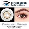 Cheatnut Brown COSMETIC COLORED CONTACT LENSES Eye Contact Lenses Forever Beauty / Disposable Lenses / Lense, Eye Lense / Color Lense / Eye Lenses For Girls Women Men. 