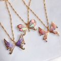 Winx the Club Butterfly Pendant Design New Fashion Pop Colorful Butterfly Pendant Romantic Beautiful Necklace Jewelry. 