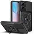 For Infinix Note 30 Pro Case Car Foldable Metal Bracket Sliding Camera Protection Hard Shockproof for Infinix Note 30 Pro Back Cover. 