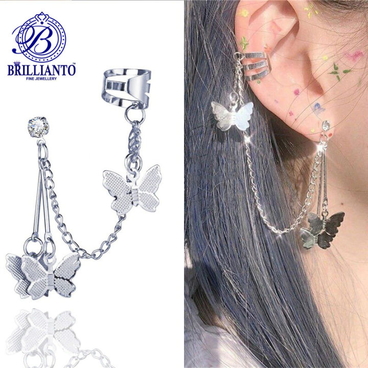 Pair%20and%201%20PCS%20of%20Butterfly%20Ear%20Cuff%20Long%20Dropping%20Pin%20Chain%20Silver%20Earring%20for%20Girls%20and%20Women%20Ear%20clip%20Earrings%20-%20Image%204